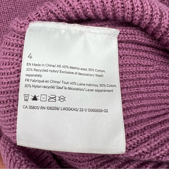New Lululemon Merino Wool Blend Crewneck Ribbed Sweater Sz 4 Velvet Dust Purple - Picture 9 of 11